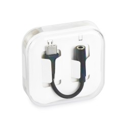 Adapter HF/audio from Type-C (USB-C) Male to Jack/AUX 3,5mm Female (Black)