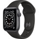 Apple Watch Series 6 GPS 40mm Grey Aluminum Case με Μαύρο Sport Λουράκι EU