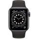 Apple Watch Series 6 GPS 40mm Grey Aluminum Case με Μαύρο Sport Λουράκι EU