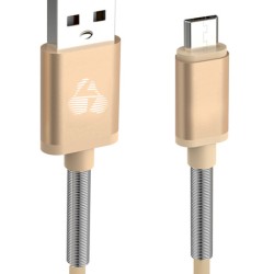 Powertech Regular USB 2.0 to micro USB Cable, 1m, Gold, 2.1A