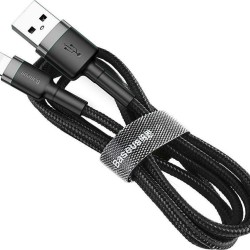 Baseus Cafule Braided Cable USB to Lightning Black 0.5m (CALKLF-AG1)