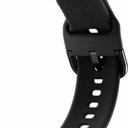 Devia Deluxe Sport Silicone Strap 20mm, Black for Samsung Galaxy Watch 4 R860/R870/R880/R890/R810 (42mm)/Active 2 R830 (40mm) – Xiaomi Amazfit GTS|GTS 2|2e (43mm)/GTR (42mm) - Huawei Watch 2 (Sport)/GT 2 (42mm) - Garmin Forerunner 55/245 Music (42mm)