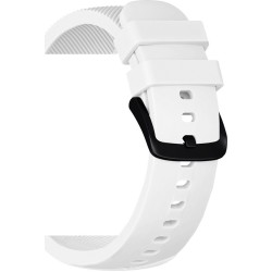 Devia Deluxe Sport Λουράκι Σιλικόνης 20mm - Λευκό για Samsung Galaxy Watch 4 R860/R870/R880/R890 (42mm)/Active 2 R830 (40mm) – Xiaomi Amazfit GTS|GTS 2|2e | DTS 4  (43mm)/GTR (42mm) - Huawei Watch 2 (Sport)/GT 2 (42mm) - Garmin Forerunner 55/245 (42mm)