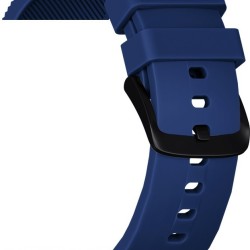 Devia Deluxe Silicone Sport Strap 20mm - Dark Blue for Samsung Galaxy Watch 4 R860/R870/R880/R890 (42mm)/Active 2 R830 (40mm) – Xiaomi Amazfit GTS|GTS 2|2e | GTS 4 (43mm)/GTR (42mm) - Huawei Watch 2 (Sport)/GT 2 (42mm) - Garmin Forerunner 55/245 (42mm)