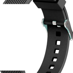 Devia Deluxe Sport Silicon Strap 22mm Black for Samsung Galaxy Watch R800 (46mm)/Active 3 R840 (45mm) - Huawei Watch 3 Pro|GT|GT 2|GT 3 | GT 2 Pro|GT 2E|Active /Honor Magic/Magic 2/GS Pro/Watch 2 Classic - Xiaomi Amazfit GTR (47mm)/GTR2/GTR2e/GTR 3
