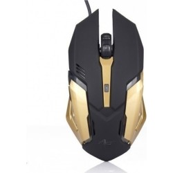 ART Gaming Μαύρο-Χρυσό Ενσύρματο Ποντίκι (Mouse) 2400DPI USB AM-98 