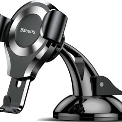 Baseus Car Holder Osculum Type Gravity Car Mount Black - Silver (SUYL-XP0S)