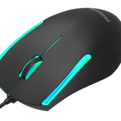 Philips Wired Gaming Mouse Black, SPK9314, 1200DPI, 3 keys
