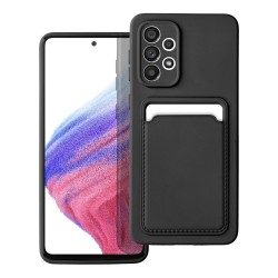 Forcell Card Slot Back Cover Case Black for Samsung A33 5G 