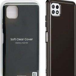 Samsung Soft Clear Back Cover EF-QA226 Black Samsung A22 5G